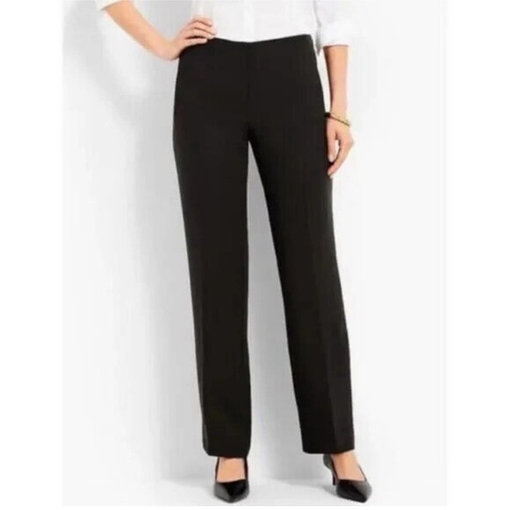 Talbots Women’s Black Career Classic Wool Blend Trousers Size 16